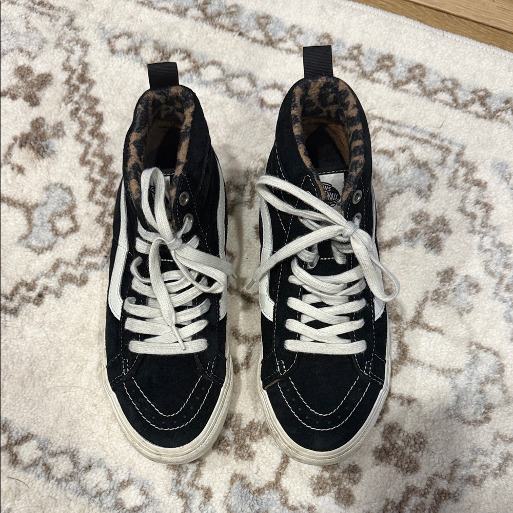 Vans Black and White High-Top Sneakers